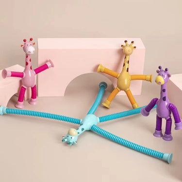 Telescopische Giraffe Speelgoed voor Kinderen met Zuignappen, Creatief en Educatief, Geschikt voor 2 Jaar en Ouder 1